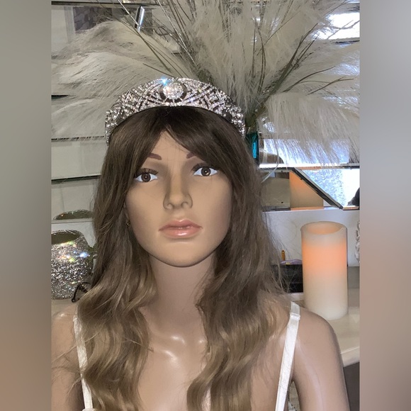 Luxury Crown Bridal Tiara Bridal Rhinestone Hair Accessory Wedding - Picture 3 of 8